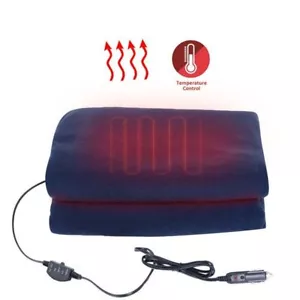 12V Heated Car Electric Blanket Travel Camping Soft Polar Fleece Blanket - Picture 1 of 9