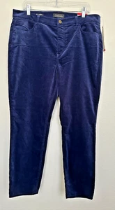 Talbots Flawless Five Pocket Jegging Curvy Jeans Pants Velvet Navy Blue 16 NEW - Picture 1 of 7