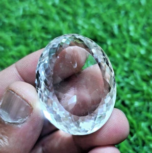 Excelente piedra preciosa suelta de cuarzo transparente blanco facetado forma ovalada de 161 crt para joyería - Imagen 1 de 4