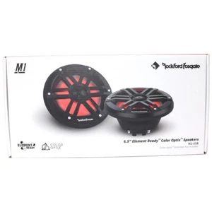 NEU Rockford Fosgate M1-65B 6-1/2" 2-Wege Marine Koaxial-Lautsprecher RGB LED schwarz - Bild 1 von 7