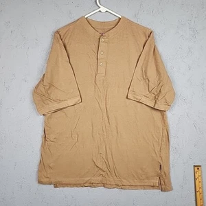 Craftsman Henley Shirt Mens Large L Brown Outdoor Work Chore Camp Hiking Casual  - Picture 1 of 6