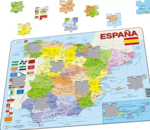 Political Map of Spain/ Espana - Frame/Board Jigsaw Puzzle 29cm x 37cm ( K85) - Picture 1 of 1