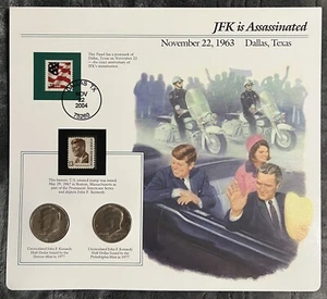 John F. Kennedy nicht im Umlauf befindliche halbe Dollarsammlung Postfach Gedenkgesellschaft - Bild 1 von 20