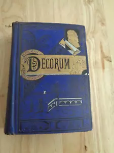 Dekor: Praktische Abhandlung über Etikette & Kleid von Richard A. Wells HC 1886 - Bild 1 von 1
