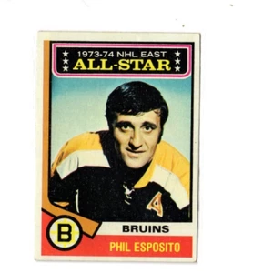 1974-75 Topps #129 Phil Esposito All Star VG/EX Boston Bruins MID-Grade Vintage - Picture 1 of 1