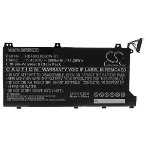 Batterie pour Huawei MateBook D 15 AMD 53010TUY 3600mAh - Photo 1/3