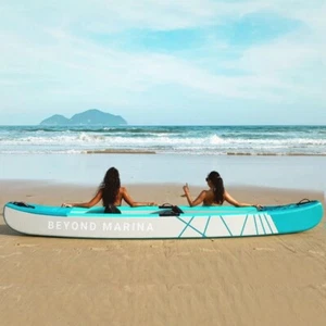 Drop Stitch Inflatable Kayak In Seat For 2 Person Fishing Kayak 422 x 74 x 42 cm - Picture 1 of 13