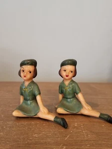 Ein Paar Vintage Pfadfinder Tortenaufleger Figuren Hongkong 2-1/2" hoch - Bild 1 von 10