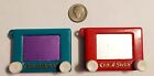 LOT OF 2 ETCH A SKETCH POCKET MINIATURES KEYCHAIN