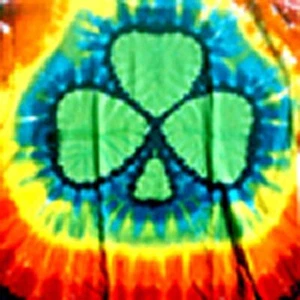 Size Small Multicolor Irish SHAMROCK Hand-dyed TIE DYE T-SHIRT - Picture 1 of 2