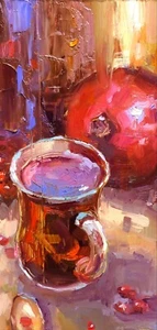 Still Life oil painting original impressionist art framed by Emiliya Lane 10x5 - Picture 1 of 6