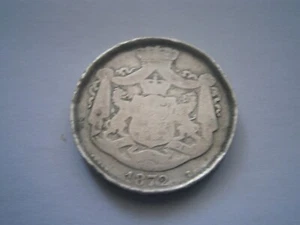 RARE! 1872 Romania 2 Lei Silver Coin POOR CONDITION - FREE POST - Foto 1 di 2