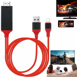iOS16 téléphone vers HDMI HDTV TV câble vidéo adaptateur vidéo AV pour iPhone iPad Air Pro - Photo 1/9