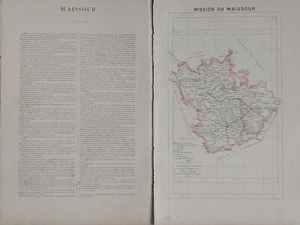 Mission du MAÏSSOUR Carte des Missions Etrangères 1890 A. Launay INDE Asie INDIA - Bild 1 von 8