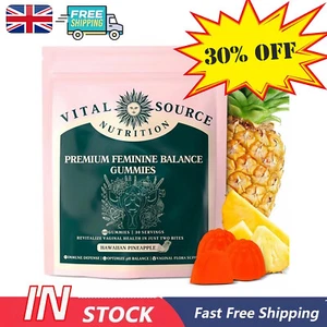 Vital Source Nutrition-Feminine Balance Gummies - Hawaiian Pineapple 60 Gummies - Picture 1 of 9