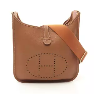 HERMES Evelyne 3 PM Shoulder Crossbody Bag B Taurillon Clemence Gold Gebrauch... - Bild 1 von 6