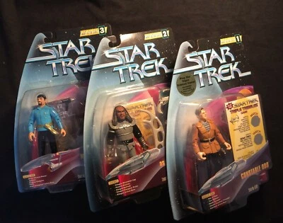 Warp Factor Series #1, #2 and #3 Constable Odo; Sisco as a Klingon; Spock NIP - Image 1 of 4