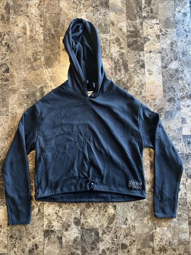 UNDERCOVER Felpa con cappuccio pullover Victoria's Secret rosa cropped nero taglia xs