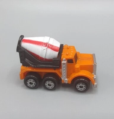 Vintage Micro Machines Construction Cement Truck 1987 Galoob Orange.. - Image 1 of 4