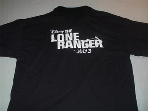 The LONE RANGER Theater Promo Black Polo Shirt Disney Adult XLarge XL Cinemark - Picture 1 of 2