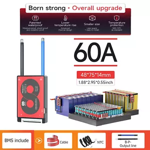 Scheda protezione batteria Daly BMS 3S-20S 12V-72V 60A Li-ion con bilanciere + NTC - Foto 1 di 16