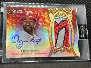 2022 Topps Dynasty Autograph Patches Ozzie Smith GAME USED PATCH AUTO #/10