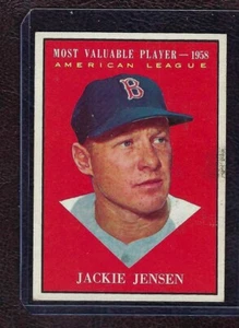 1961 Topps Baseball #476 Jackie Jensen, Boston Red Sox, MVP, VG-EX! - Picture 1 of 2