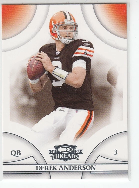 Derek Anderson 2008 Donruss NFL Football Trading Threads Card #129 Browns - Image 1 of 1