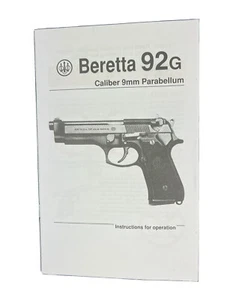 Beretta 92G 1990 Pistol Owners Manual Englisch 26 Seiten USA - Bild 1 von 3