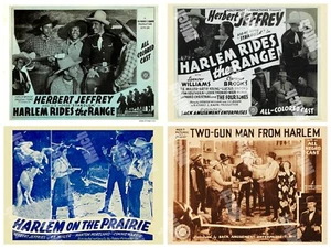 TWO GUN MAN FROM HARLEM WESTERN - ALL 4 - FOUR 11 X 14 LOBBY CARDS - ALL 4 - Picture 1 of 1