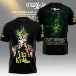 Wiz Khalifa Taylor Gang The World Tour 2025 3D All Over Printed T-Shirt - Picture 1 of 2