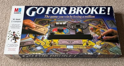 Go For Broke! Board Game MB Games Vintage 1985 Edition   - Image 1 of 3
