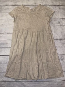 Women’s Medium Time And Tru Beige Tiered Dress - Picture 1 of 1