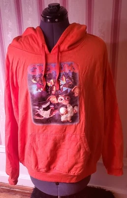 Gremlins Movie Pullover Graphic Hoodie Horror Movie Orange Gizmo 1X - Image 1 of 4