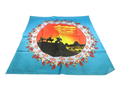 Pañuelo Hav-A-Hank 50 % algodón/50 % poliéster estampado occidental hecho en EE. UU. 21′′ Foto 1 de 2