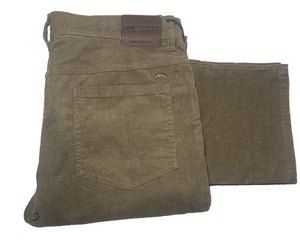 NEW Onward Reserve Mens Brown Pants 5 Pocket Stretch Corduroy Capers 32x32 $145 - Picture 1 of 16