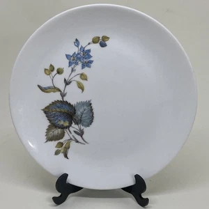 2 x PLATO DE TÉ VINTAGE WINDSOR azul pastel verde flores de otoño 6,75" - Imagen 1 de 4