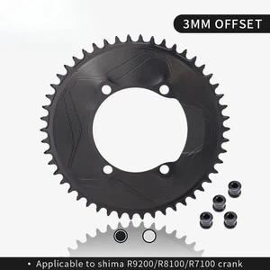 3mm Offset Aero for Shimano Cranks Colsed Dics Chainring BCD110 50T 54T 56T 58T - Picture 1 of 44
