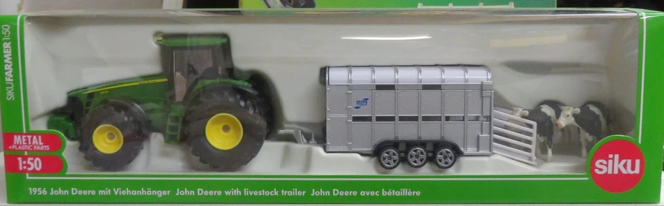 SIKU John Deere mit Viehanhänger  Art . -Nr. 1956 NEU in OVP - 1:50 - Bild 1 von 1