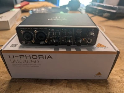 Behringer U-Phoria UMC202HD USB Audio Interface Audiophile 2x2 24-bit/192kHz - Image 1 of 4