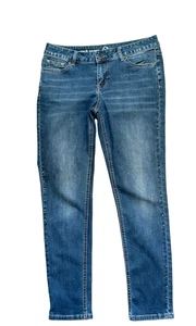 WESTPORT WOMENS [N-62]  SIZE 4 SIGNATURE FIT SKINNY  BLUE DENIM STRETCH JEANS - Picture 1 of 13