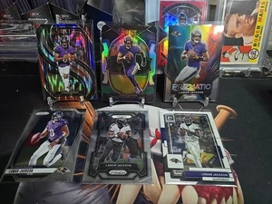 2024 Select Lamar Jackson Red Blue Shock Prizm Premier 2023 Prizm Die Cut Ravens - Picture 1 of 5