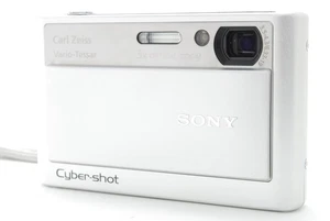 SONY Cyber-shot DSC-T20 [Top MINT] Silver 8.1 MP Digital Camera White From JAPAN - Picture 1 of 24