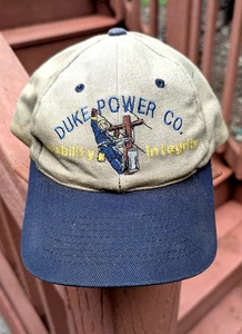 DUKE POWER CO, CHARLOTTE NC Vintage 1999 LINEMAN Hat Cap DUKE ENERGY Lineworker - Picture 1 of 12