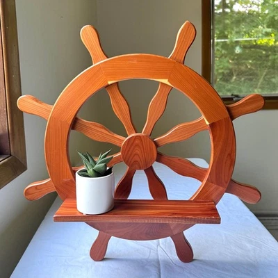 Estante Volante Capitán Madera Vintage Decoración Náutica Foto 1 de 4