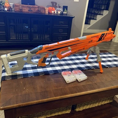 Nerf N-Strike Elite AccuStrike RaptorStrike Sniper Blaster With Magazine & Tripo - Image 1 of 4