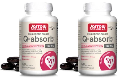 Jarrow Formulas Q-Absorb CO-Q10 Ultra Absorption 100mg, 120 Softgels, pack of 2 - Image 1 of 4