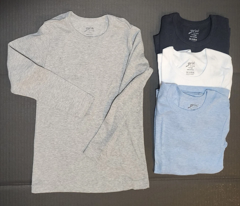 (4) Camisas de manga larga con capas para niños talla 7-8 (nunca usadas) Foto 1 de 1