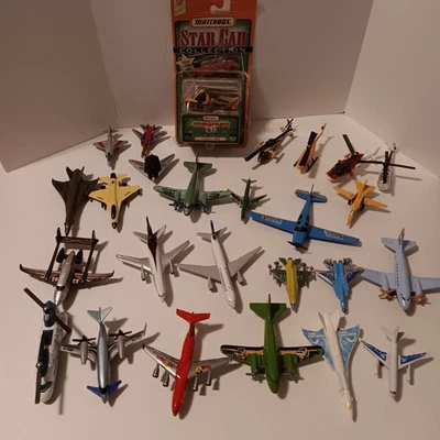 Lot of Matchbox and Plastic Airplanes and Helicopters, Used, See photos - Image 1 of 4