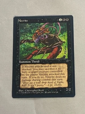 MTG Necrite Wyvern Back Error Fallen Empires Magic the Gathering - Image 1 of 2